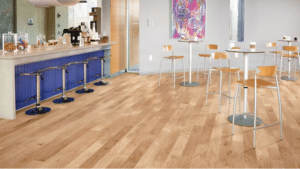Armstrong hardwood flooring in cafe
