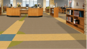 Armstrong VCT flooring in library