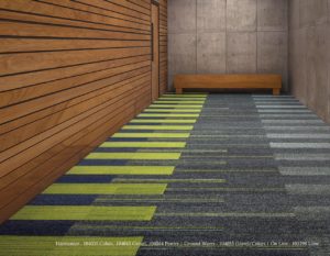 Interface carpet flooring in hotel