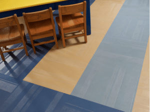 Roppe rubber flooring in school