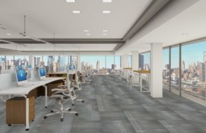 Shaw carpet tile flooring in office